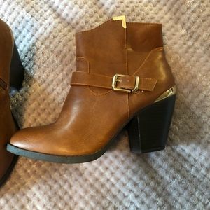 Brown Heeled Booties